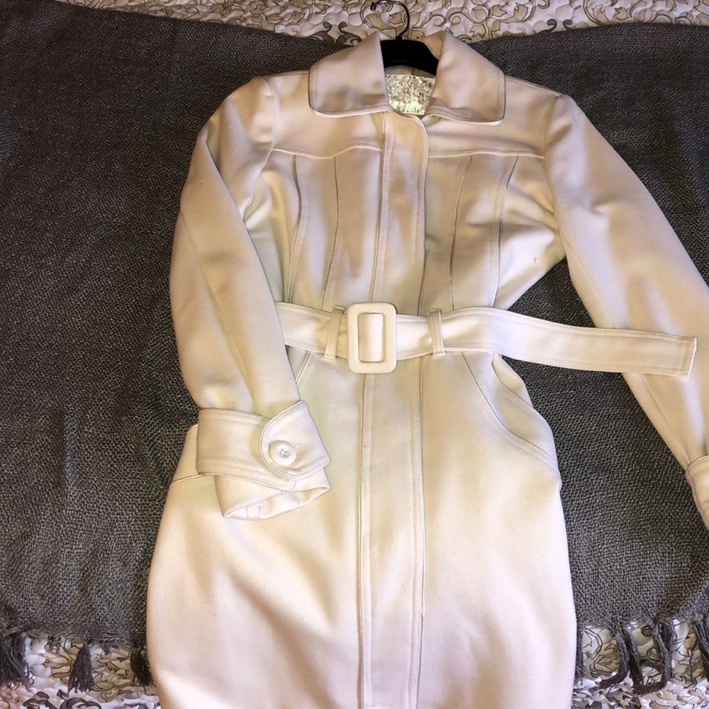 Arden B cream dress coat